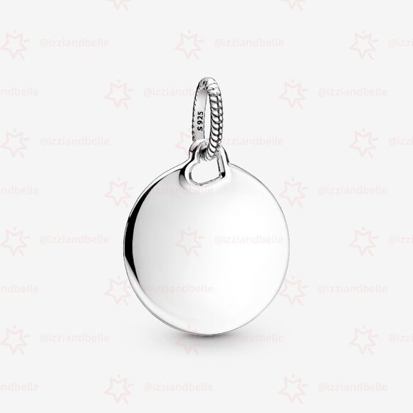 Pandora Engravable Round Tag Pendant - Picture 1 of 5